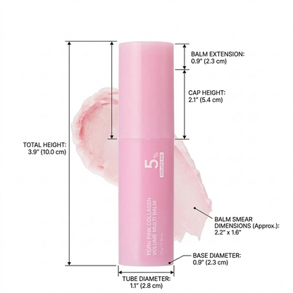 Pink Collagen Volume Balm Stick with 5% Volufiline