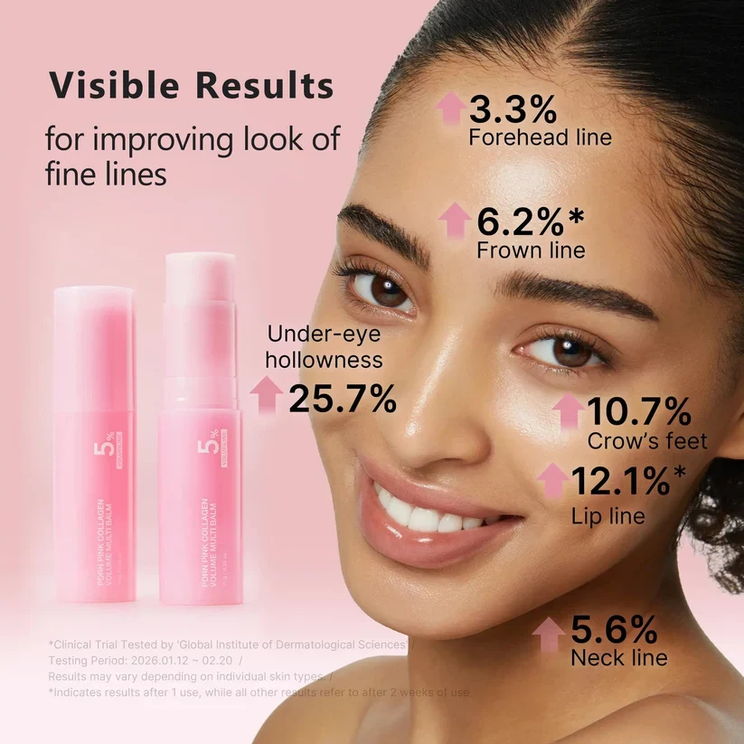 Pink Collagen Volume Balm Stick with 5% Volufiline
