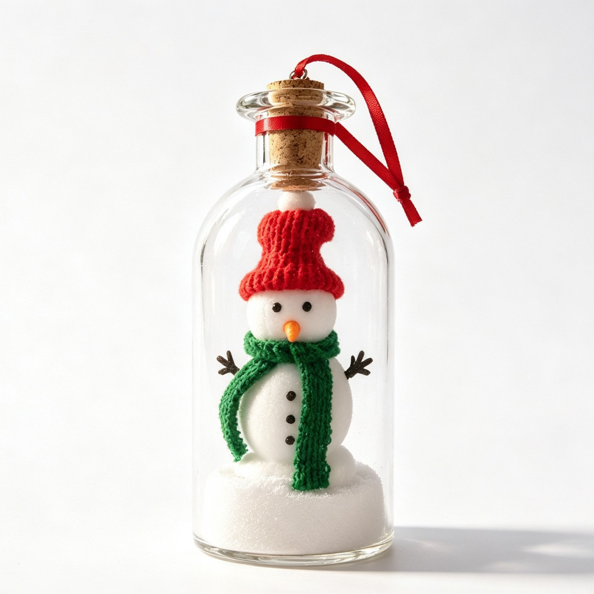 The Memory Bottle: 8" Recordable Christmas Tree Glass Ornament & Holiday Gift