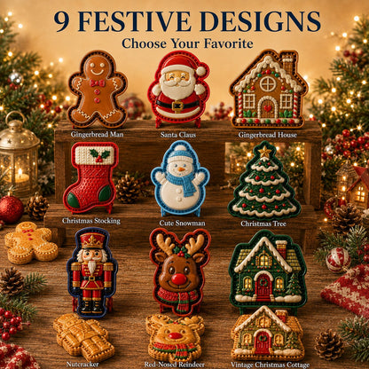 🎅 8-Design Christmas Mini Pie Mold – Festive Holiday Baking Tool for Cookies & Treats